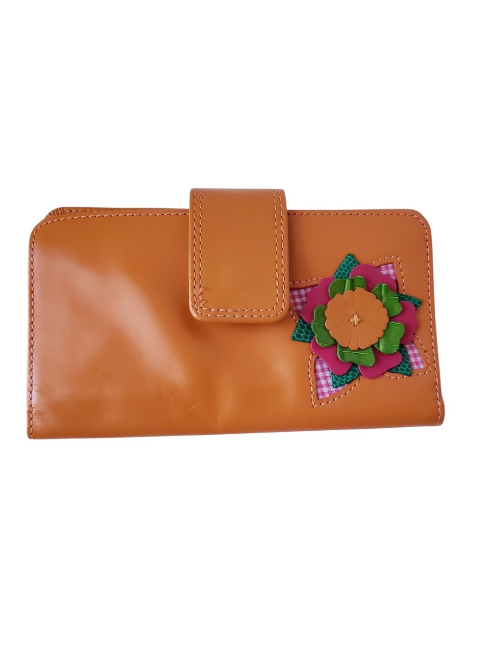 Vintage Rolfs Orange Leather Wallet